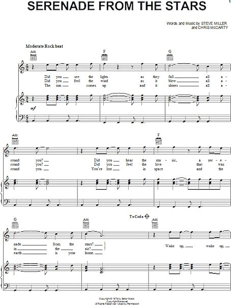 open zoom image for Serenade From The Stars - Piano/Vocal/Guitar, New, Main