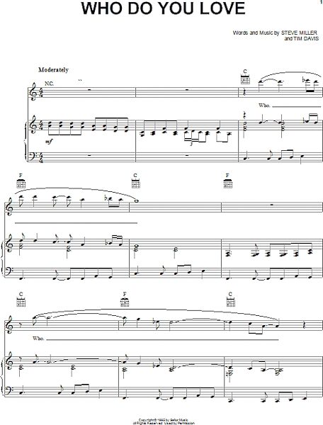 open zoom image for Who Do You Love - Piano/Vocal/Guitar, New, Main