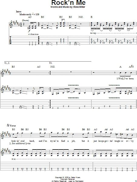 open zoom image for Rock'n Me - Guitar Tab Play-Along, New, Main