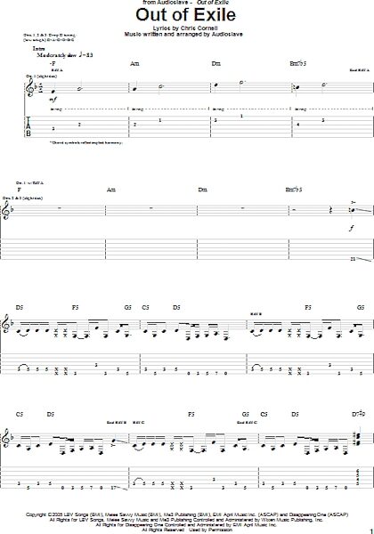 open zoom image for Out Of Exile - Guitar TAB, New, Main