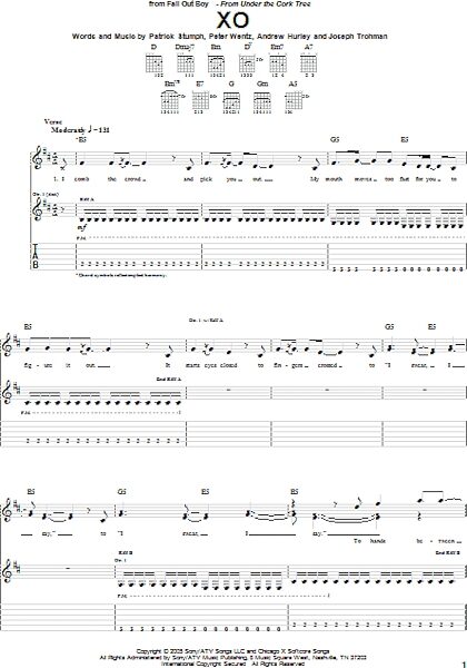 open zoom image for XO - Guitar TAB, New, Main
