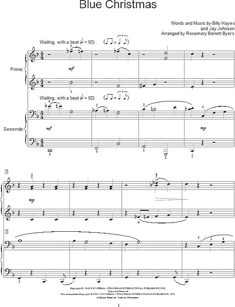 open zoom image for Blue Christmas - Piano Duet, New, Main