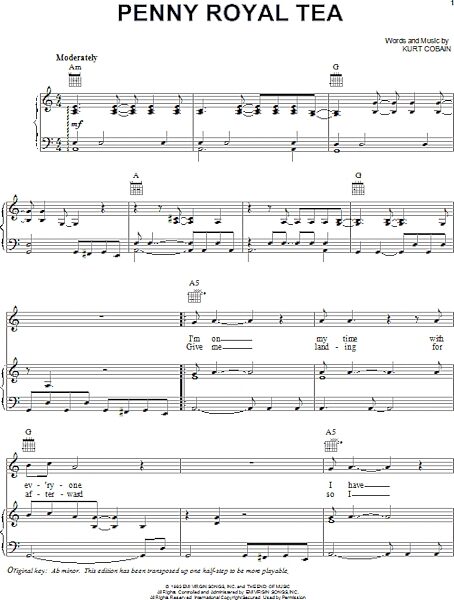 open zoom image for Penny Royal Tea - Piano/Vocal/Guitar, New, Main