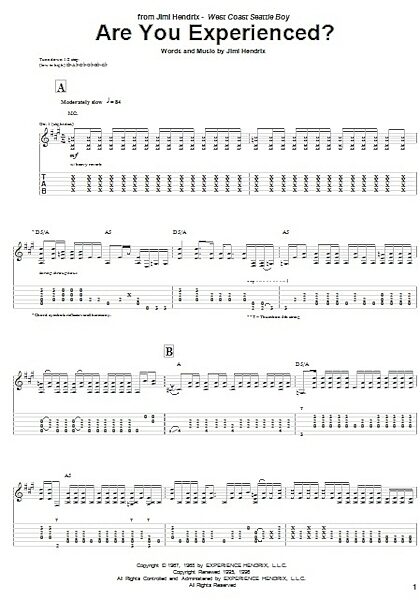 open zoom image for Are You Experienced? - Guitar TAB, New, Main
