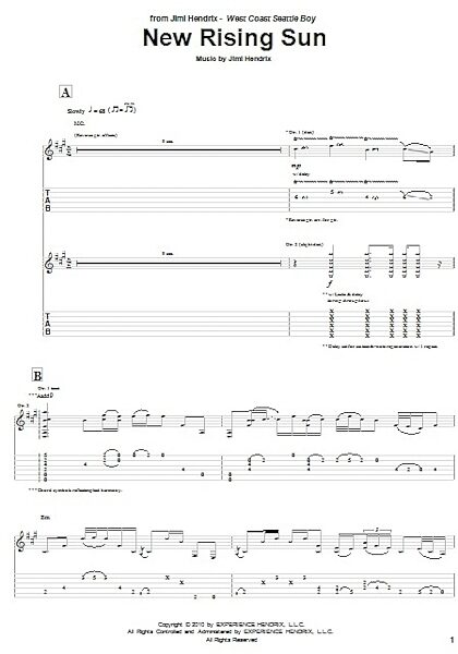 open zoom image for The New Rising Sun - Guitar TAB, New, Main
