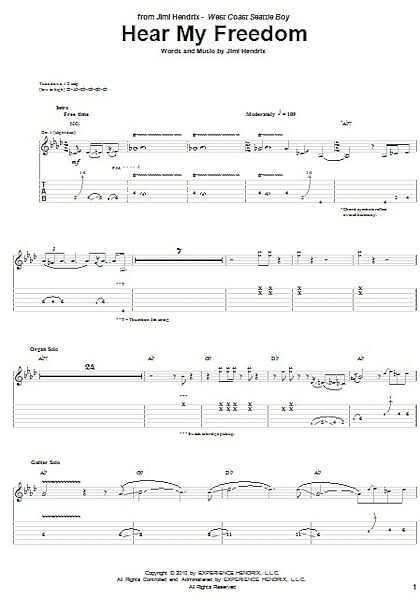 open zoom image for Hear My Freedom - Guitar TAB, New, Main