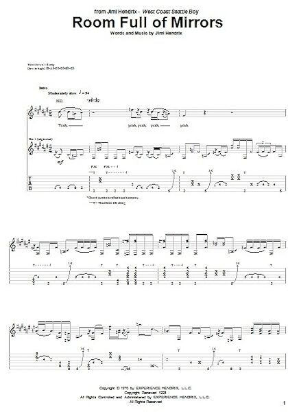 open zoom image for Room Full Of Mirrors - Guitar TAB, New, Main