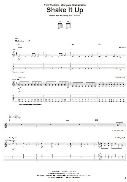 open zoom image for Shake It Up - Guitar TAB, New, Main