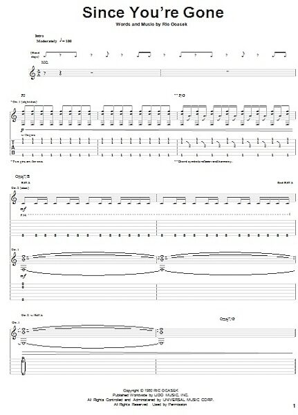 open zoom image for Since You're Gone - Guitar TAB, New, Main