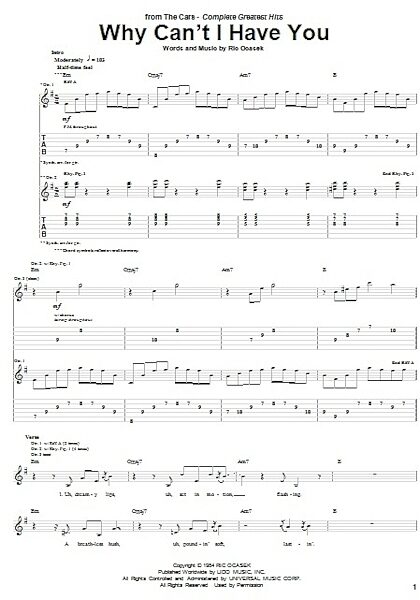 open zoom image for Why Can't I Have You - Guitar TAB, New, Main