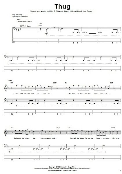 open zoom image for Thug - Bass Tab, New, Main
