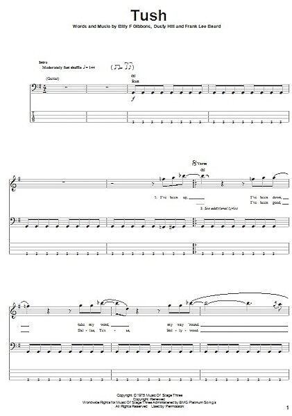 open zoom image for Tush - Bass Tab, New, Main