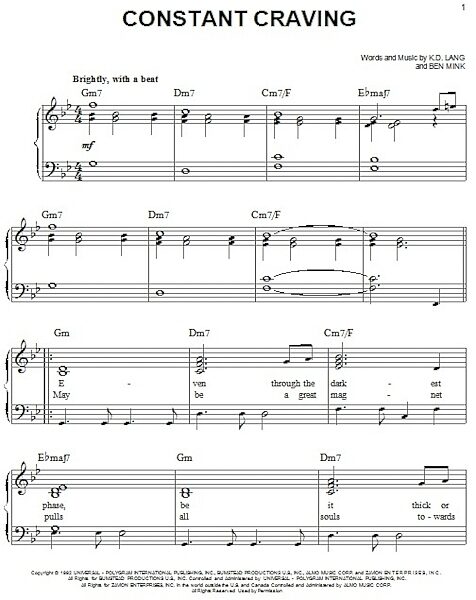 open zoom image for Constant Craving - Easy Piano, New, Main