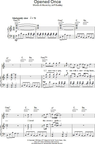 open zoom image for Opened Once - Piano/Vocal/Guitar, New, Main