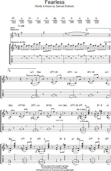 open zoom image for Fearless - Guitar TAB, New, Main