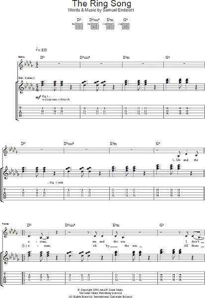 open zoom image for The Ring Song - Guitar TAB, New, Main