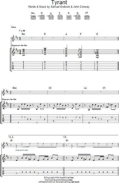 open zoom image for Tyrant - Guitar TAB, New, Main