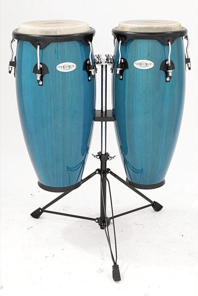 open zoom image for Toca Synergy Congas (with Stand), Bahama Blue, Main