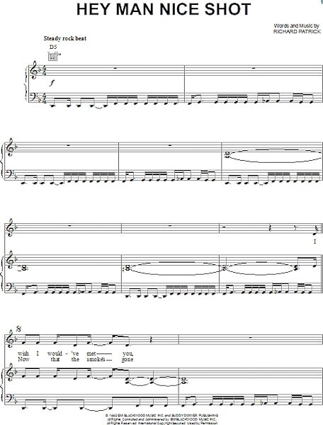 open zoom image for Hey Man Nice Shot - Piano/Vocal/Guitar, New, Main