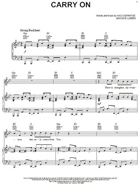 open zoom image for Carry On - Piano/Vocal/Guitar, New, Main