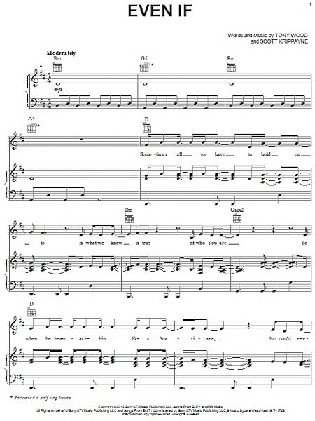 open zoom image for Even If - Piano/Vocal/Guitar, New, Main