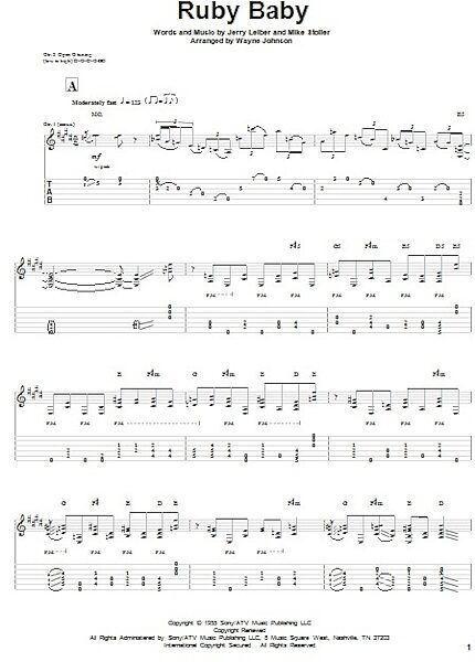 open zoom image for Ruby Baby - Solo Guitar, New, Main