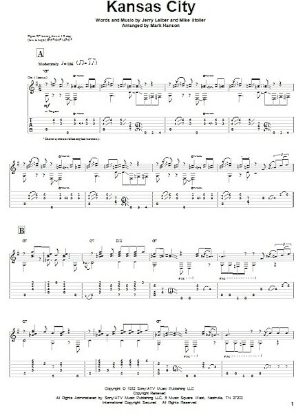 open zoom image for Kansas City - Solo Guitar, New, Main