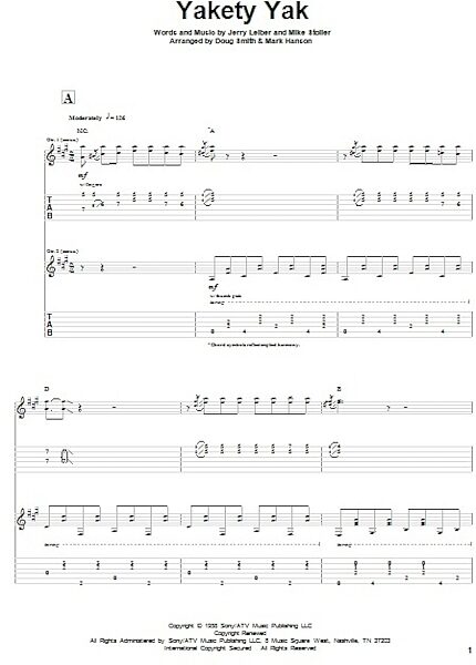 open zoom image for Yakety Yak - Solo Guitar, New, Main