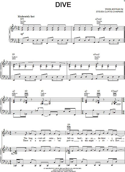 open zoom image for Dive - Piano/Vocal/Guitar, New, Main