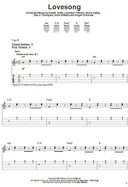open zoom image for Lovesong - Easy Guitar with TAB, New, Main