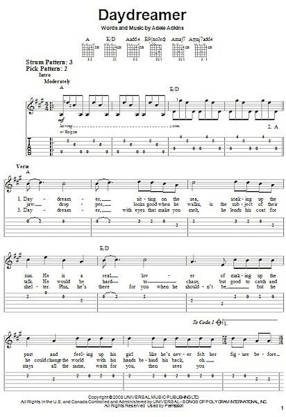 open zoom image for Daydreamer - Easy Guitar with TAB, New, Main
