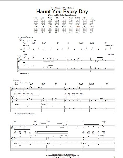 open zoom image for Haunt You Every Day - Guitar TAB, New, Main