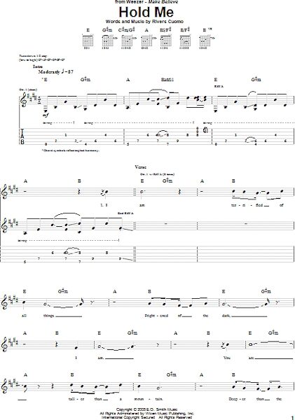 open zoom image for Hold Me - Guitar TAB, New, Main