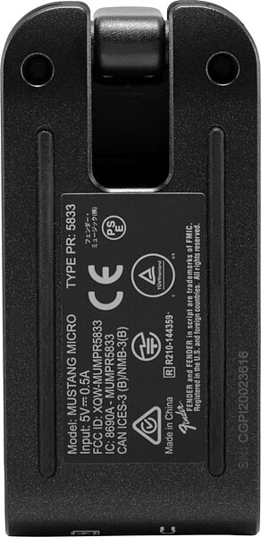 open zoom image for Fender Mustang Micro Personal Guitar Amplifier, New, Action Position Back