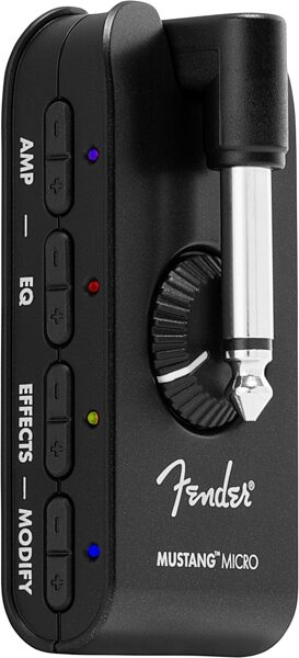 open zoom image for Fender Mustang Micro Personal Guitar Amplifier, New, Action Position Back