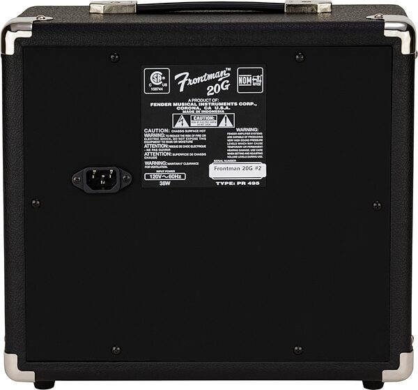 open zoom image for Fender Frontman 20G Guitar Combo Amplifier (20 Watts, 1x8"), New, Action Position Back