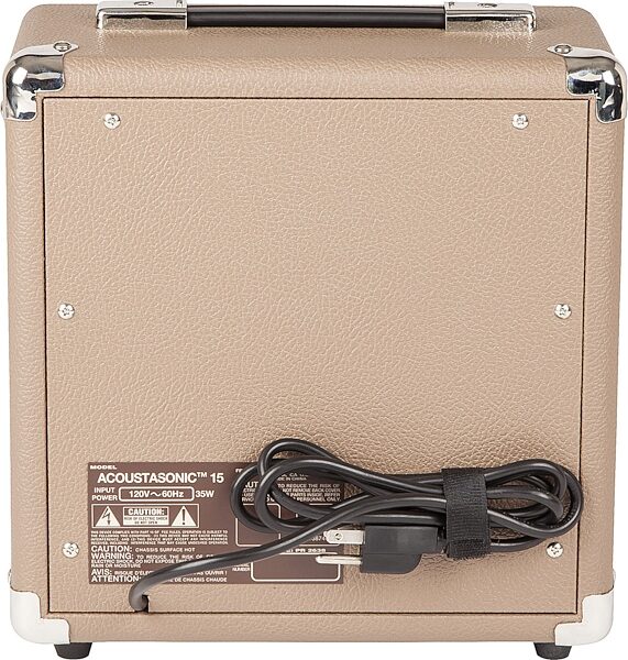 open zoom image for Fender Acoustasonic 15 Acoustic Guitar Combo Amplifier (15 Watts), New, Back