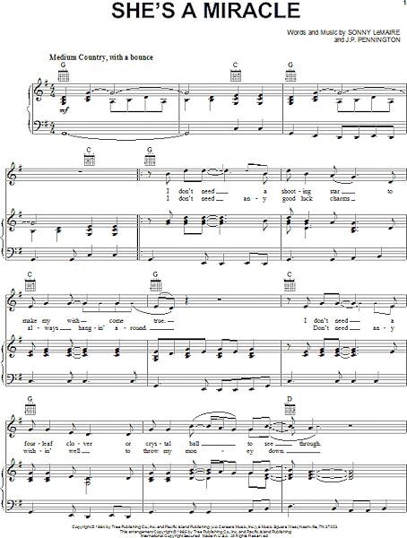 open zoom image for She's A Miracle - Piano/Vocal/Guitar, New, Main