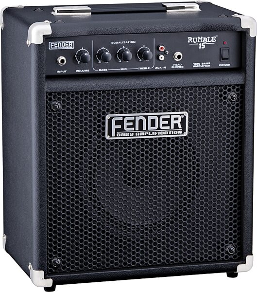 open zoom image for Fender Rumble 15 Bass Combo Amplifier (15 Watts, 1x8"), Left