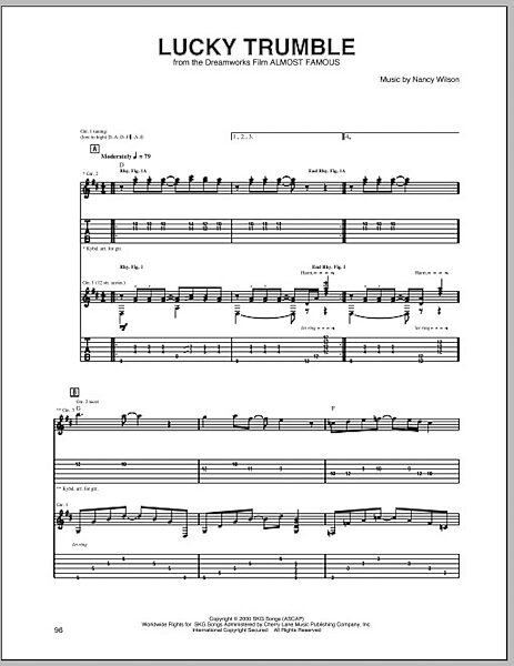 open zoom image for Lucky Trumble - Guitar TAB, New, Main