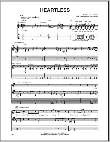 open zoom image for Heartless - Guitar TAB, New, Main
