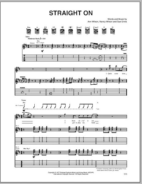 open zoom image for Straight On - Guitar TAB, New, Main
