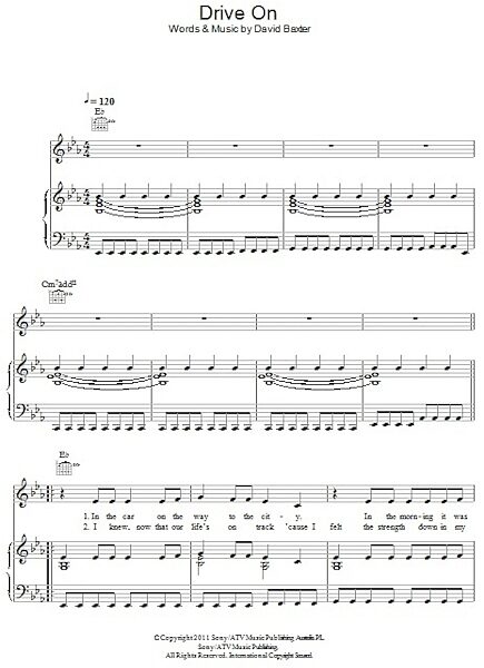 open zoom image for Drive On - Piano/Vocal/Guitar, New, Main
