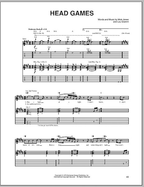 open zoom image for Head Games - Guitar TAB, New, Main