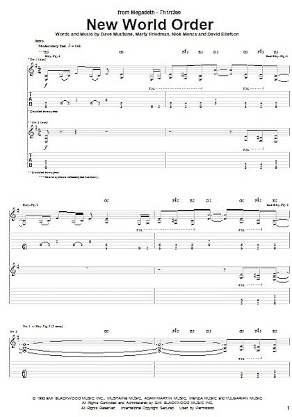 open zoom image for New World Order - Guitar TAB, New, Main