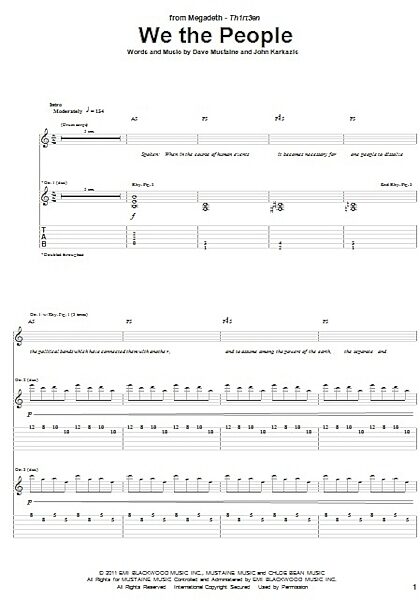 open zoom image for We The People - Guitar TAB, New, Main