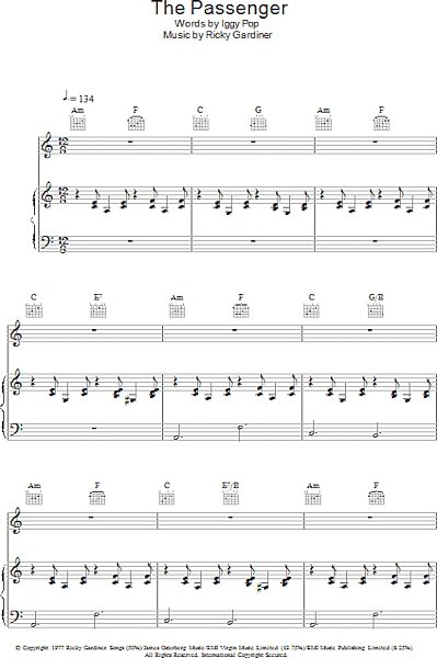 open zoom image for The Passenger - Piano/Vocal/Guitar, New, Main