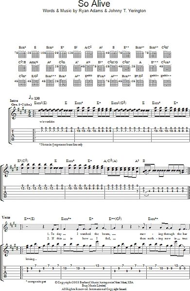 open zoom image for So Alive - Guitar TAB, New, Main