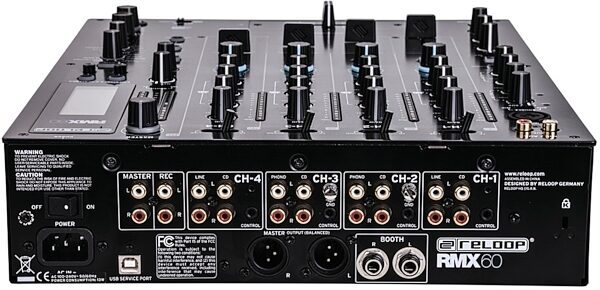 open zoom image for Reloop RMX-60 Digital DJ Mixer with Effects, Back