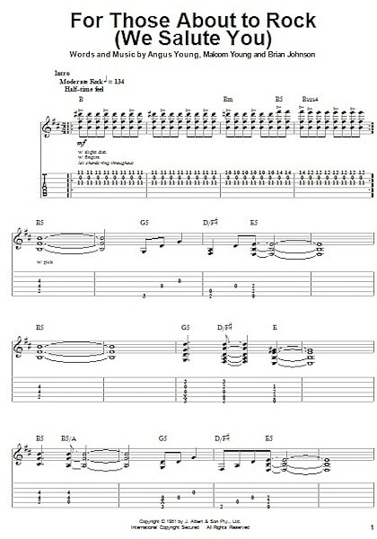 open zoom image for For Those About To Rock (We Salute You) - Guitar Tab Play-Along, New, Main